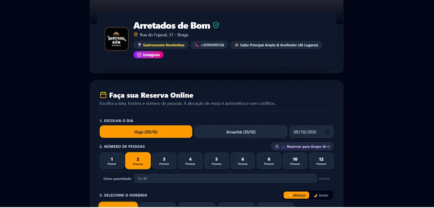 Sistema de reservas online desenvolvido pela MODO